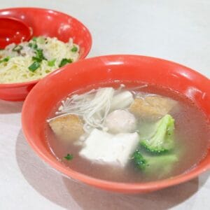 Yong tau foo with legendary sweet-spicy chilli sauce
