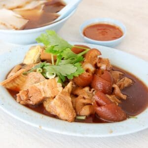 Teochew kway chap with lighter braising sauce